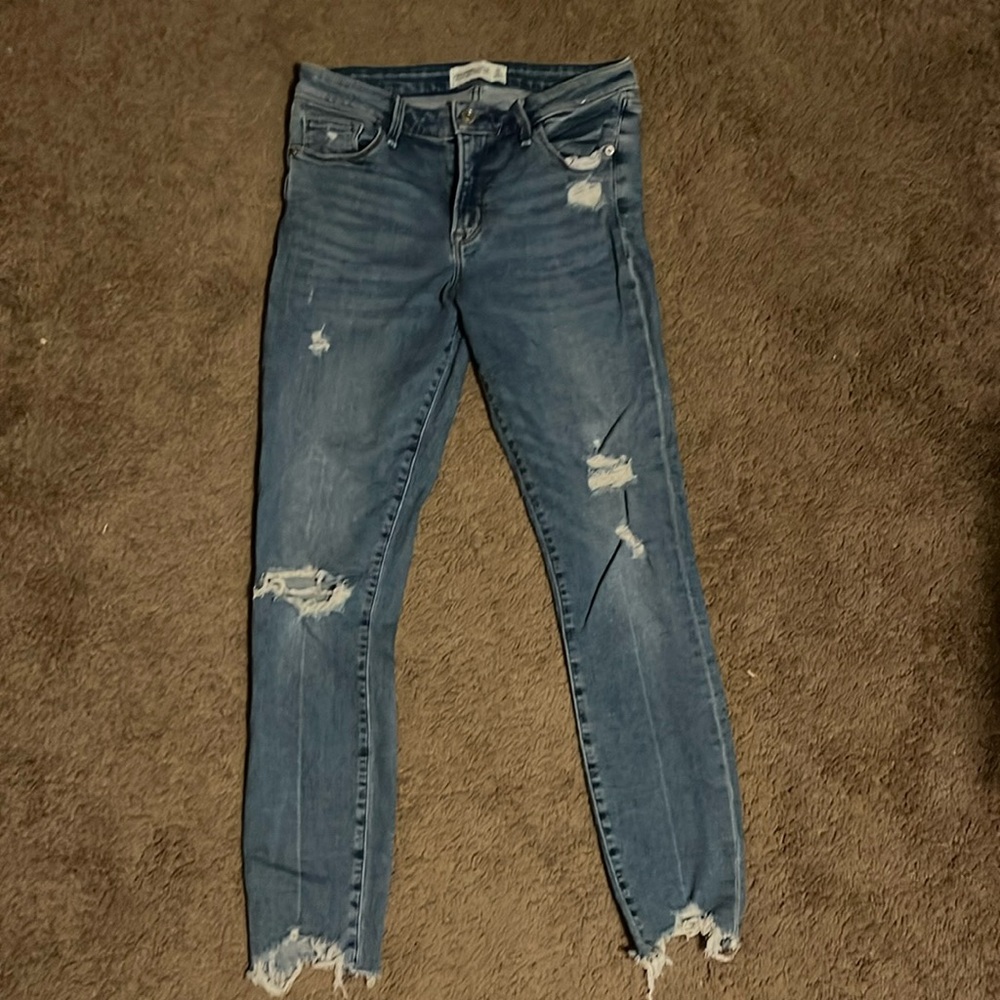 Destroyed Denim Skinny Jeans
